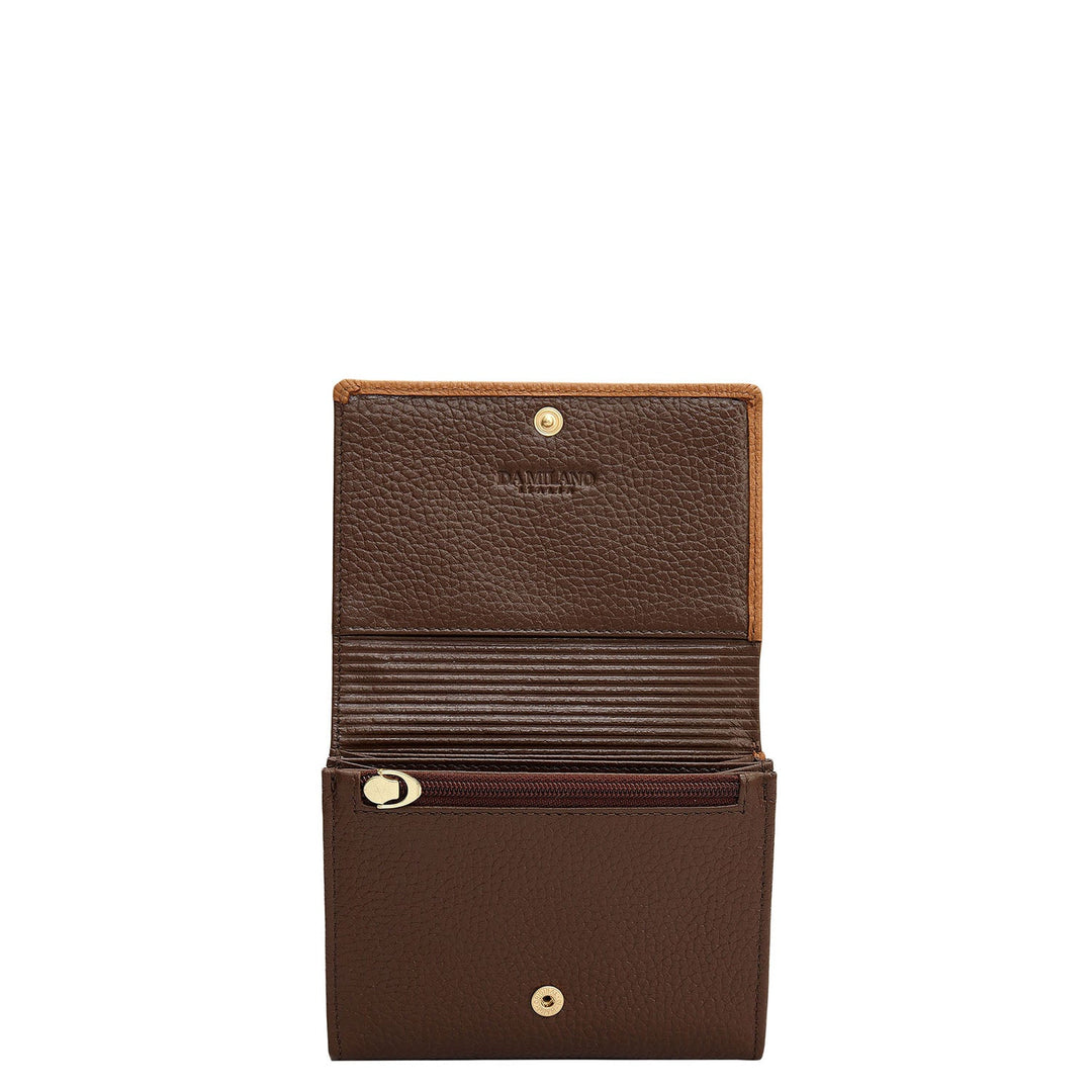 Wax Leather Ladies Wallet - Mocha