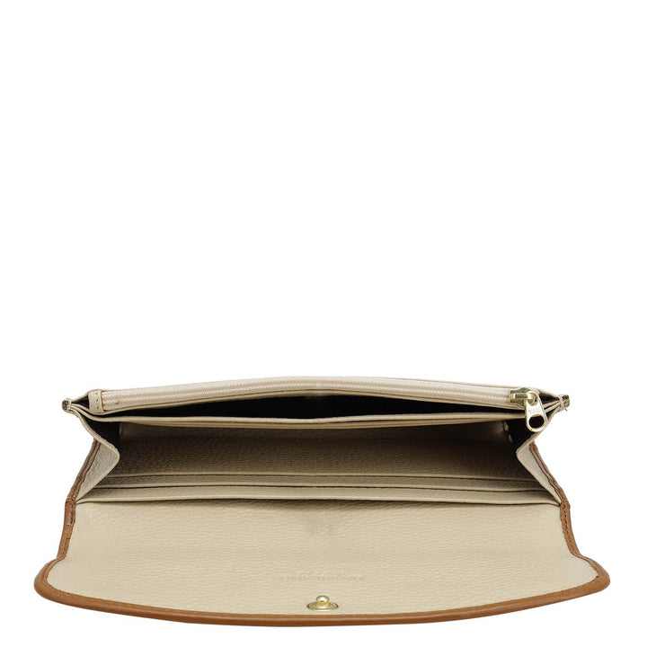 Wax Leather Ladies Wallet - Dove