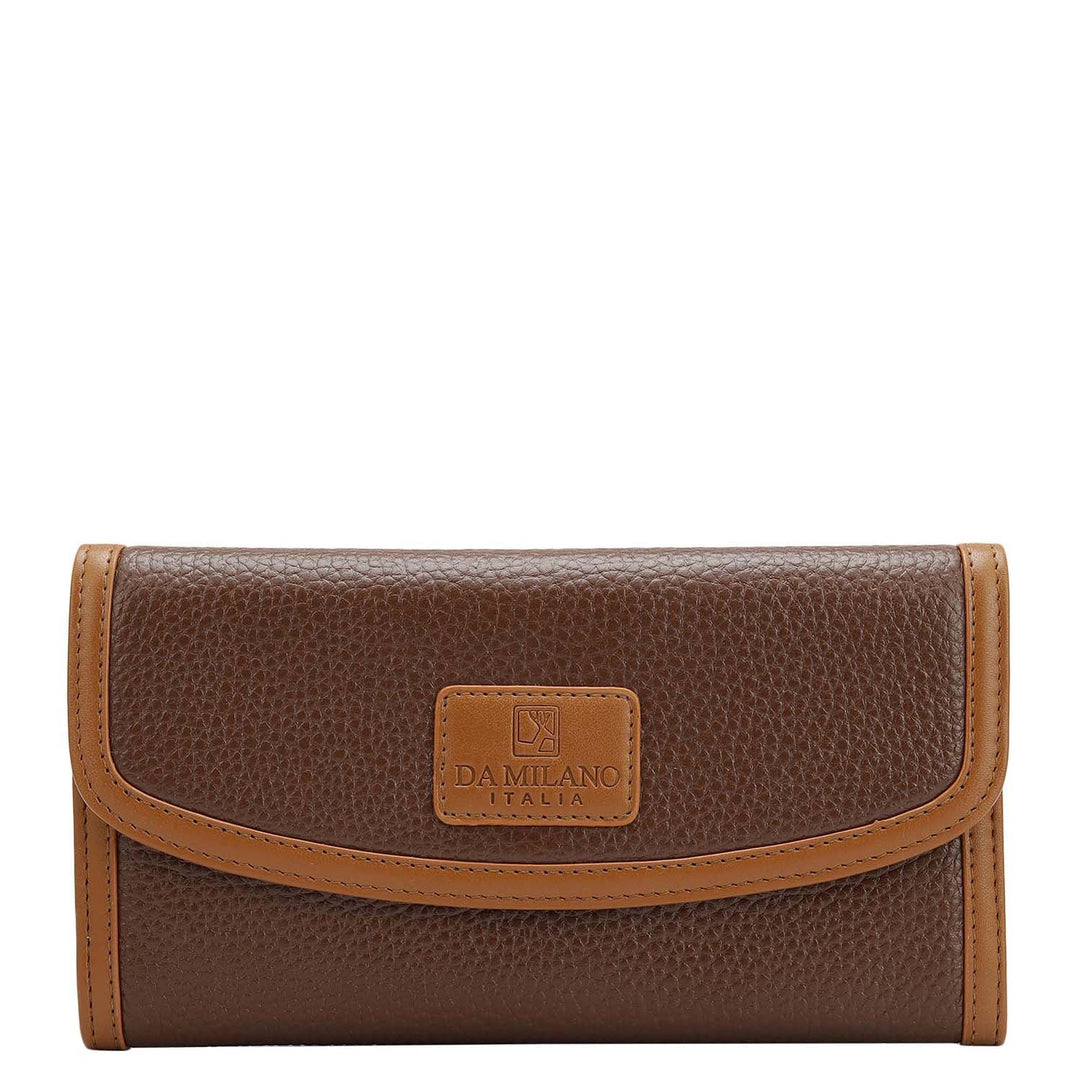 Wax Leather Ladies Wallet - Espresso