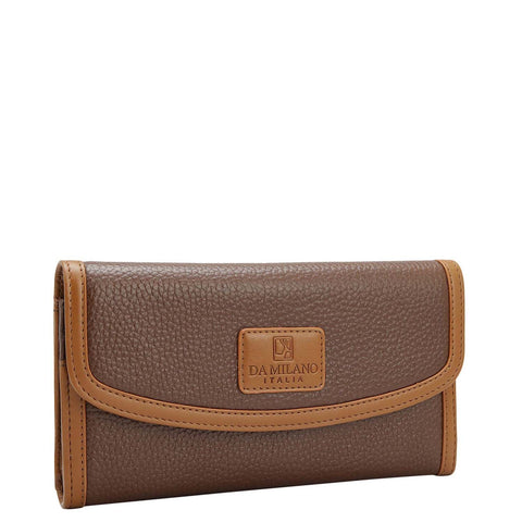 Wax Leather Ladies Wallet - Espresso