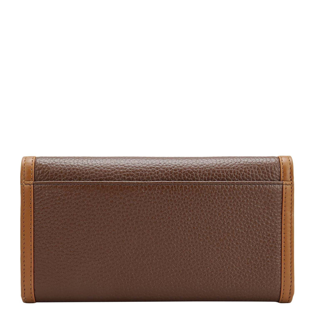 Wax Leather Ladies Wallet - Espresso
