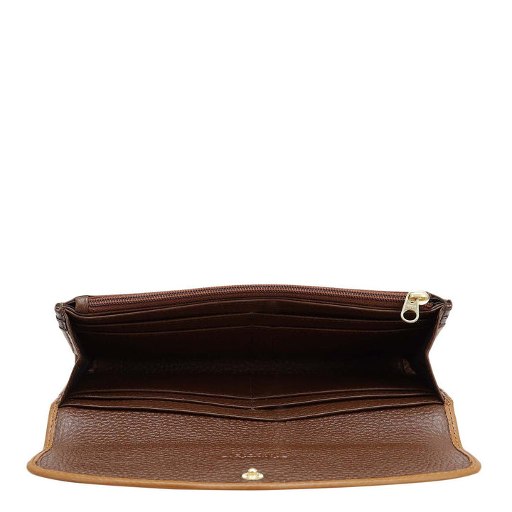 Wax Leather Ladies Wallet - Espresso