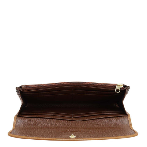 Wax Leather Ladies Wallet - Espresso