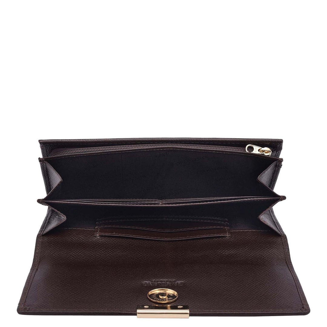 Croco Franzy Leather Ladies Wallet - Date