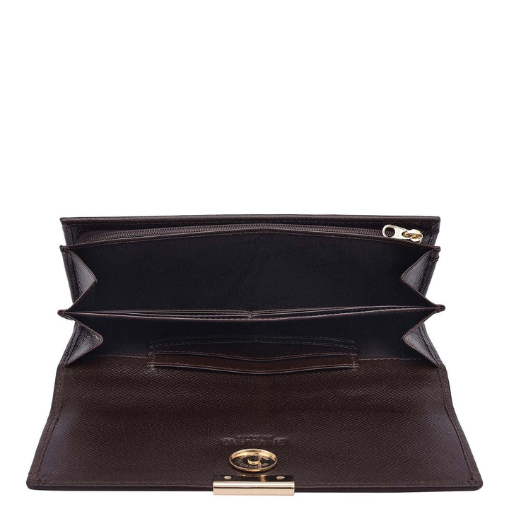 Croco Franzy Leather Ladies Wallet - Date