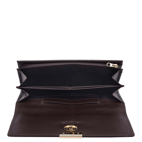 Croco Franzy Leather Ladies Wallet - Date