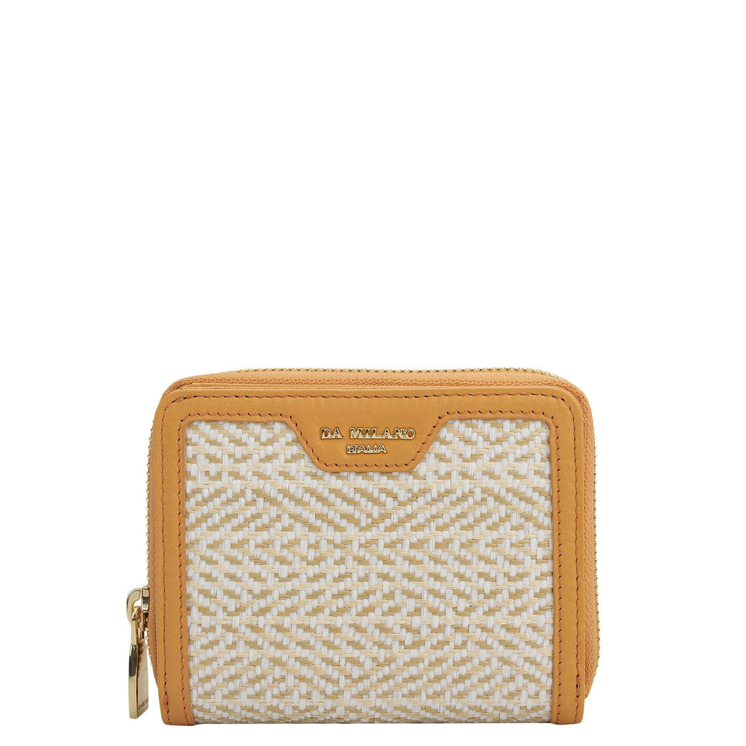 Canvas Wax Leather Ladies Wallet - Apricot Crush