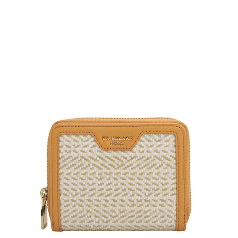 Canvas Wax Leather Ladies Wallet - Apricot Crush