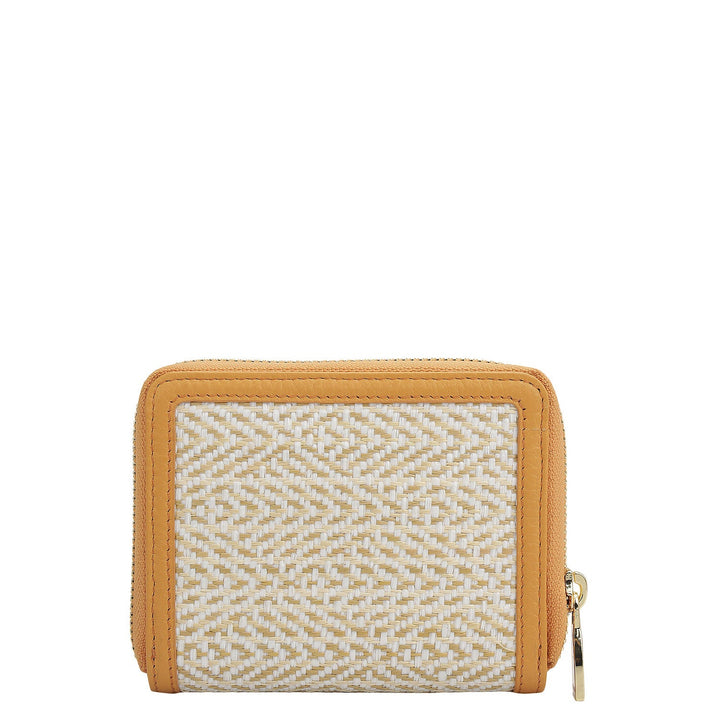 Canvas Wax Leather Ladies Wallet - Apricot Crush