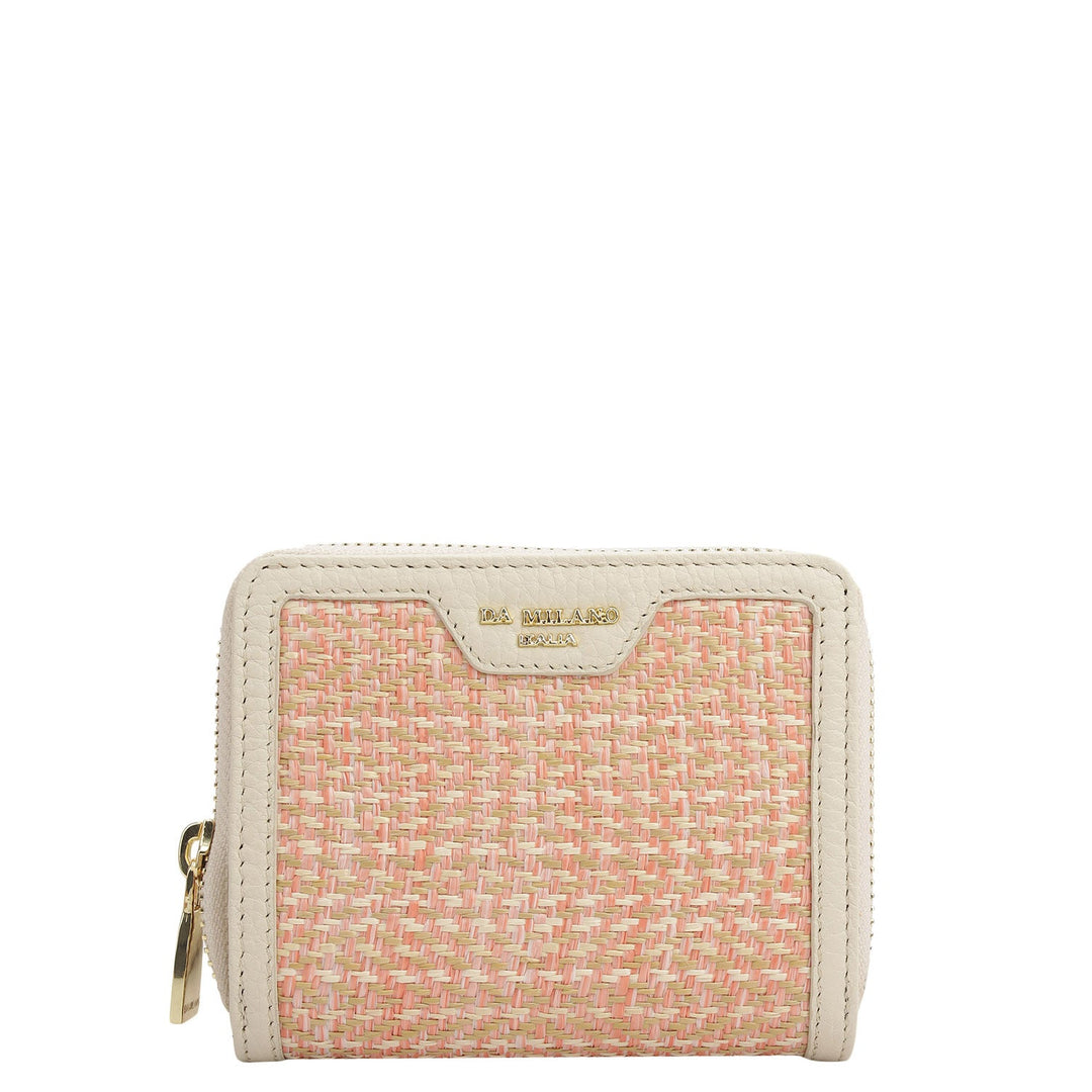 Canvas Wax Leather Ladies Wallet - Butter