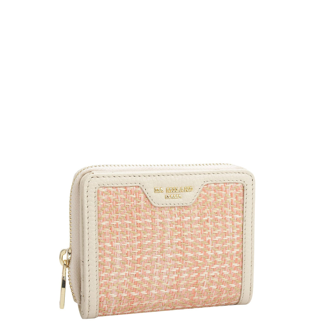 Canvas Wax Leather Ladies Wallet - Butter