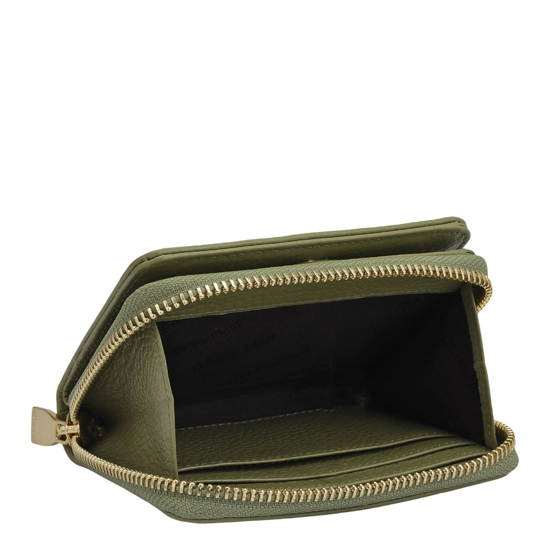 Wax Leather Ladies Wallet - Dove