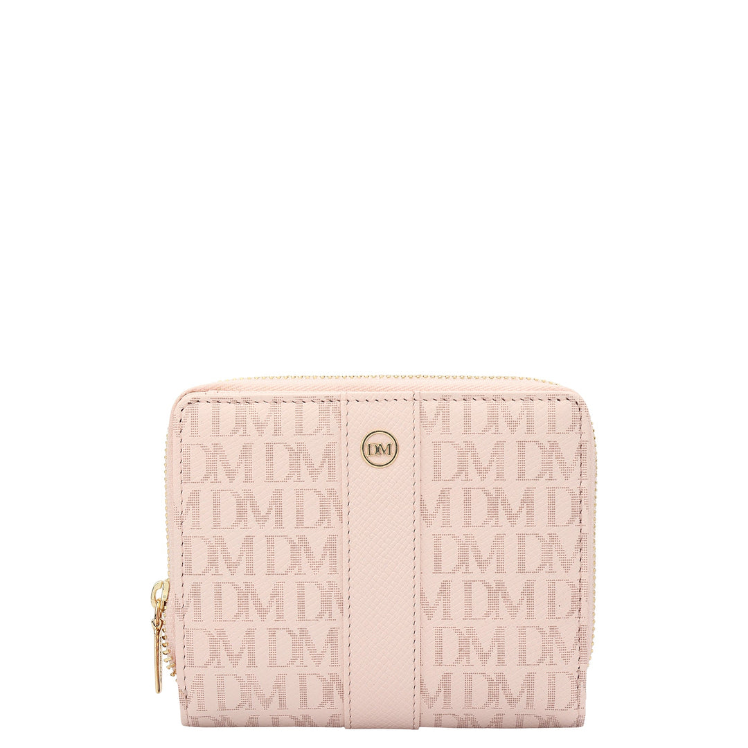 Monogram Franzy Leather Ladies Wallet - Blush