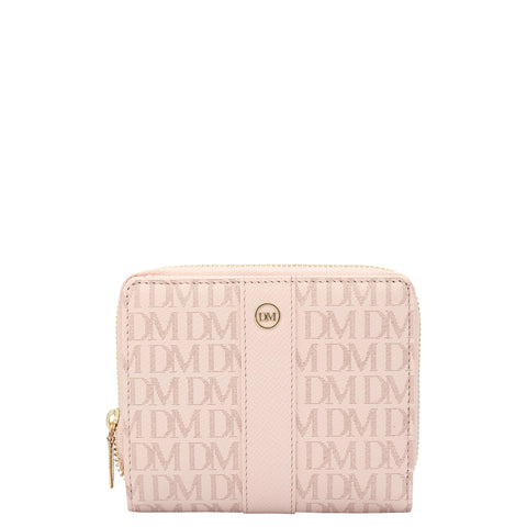 Monogram Franzy Leather Ladies Wallet - Blush