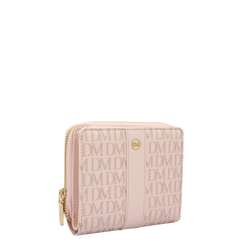 Monogram Franzy Leather Ladies Wallet - Blush