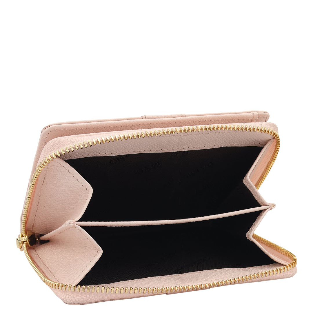 Monogram Franzy Leather Ladies Wallet - Blush