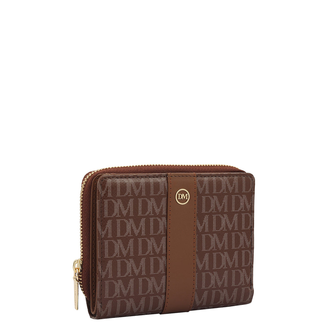 Monogram Plain Leather Ladies Wallet - Date