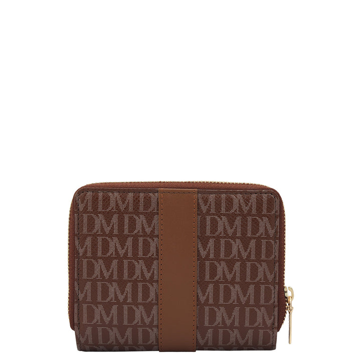 Monogram Plain Leather Ladies Wallet - Date