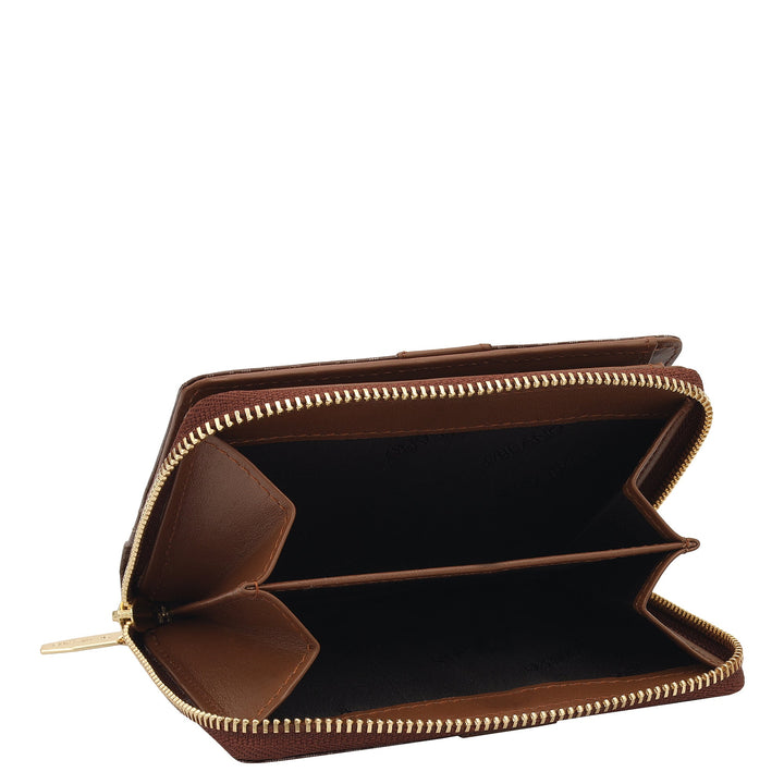 Monogram Plain Leather Ladies Wallet - Date