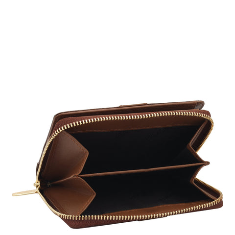 Monogram Plain Leather Ladies Wallet - Date