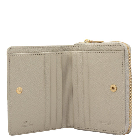 Monogram Franzy Leather Ladies Wallet - Lamb