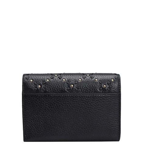 Wax Leather Ladies Wallet - Black
