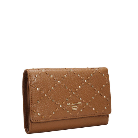 Wax Leather Ladies Wallet - Caramel