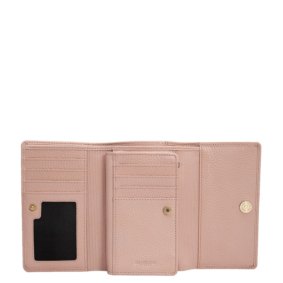 Wax Leather Ladies Wallet - Feather