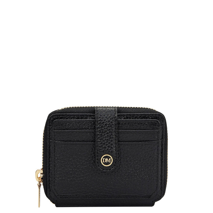 Wax Leather Ladies Wallet - Black