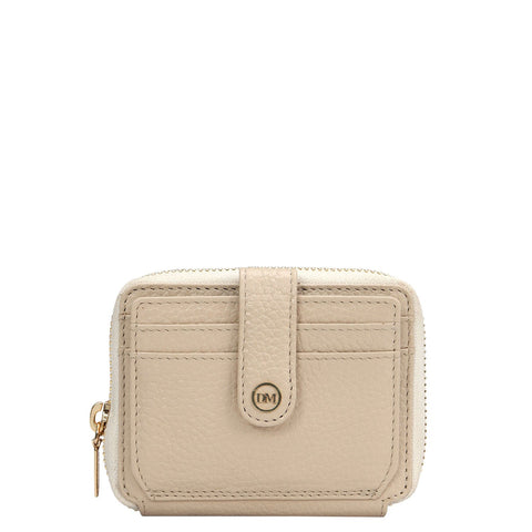 Wax Leather Ladies Wallet - Dove