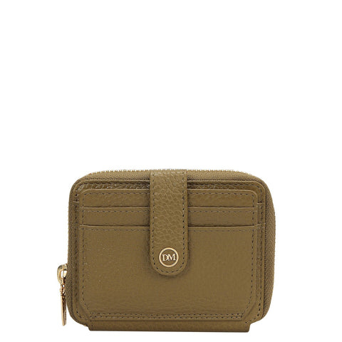 Wax Leather Ladies Wallet - Lime