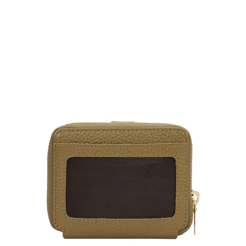 Wax Leather Ladies Wallet - Lime