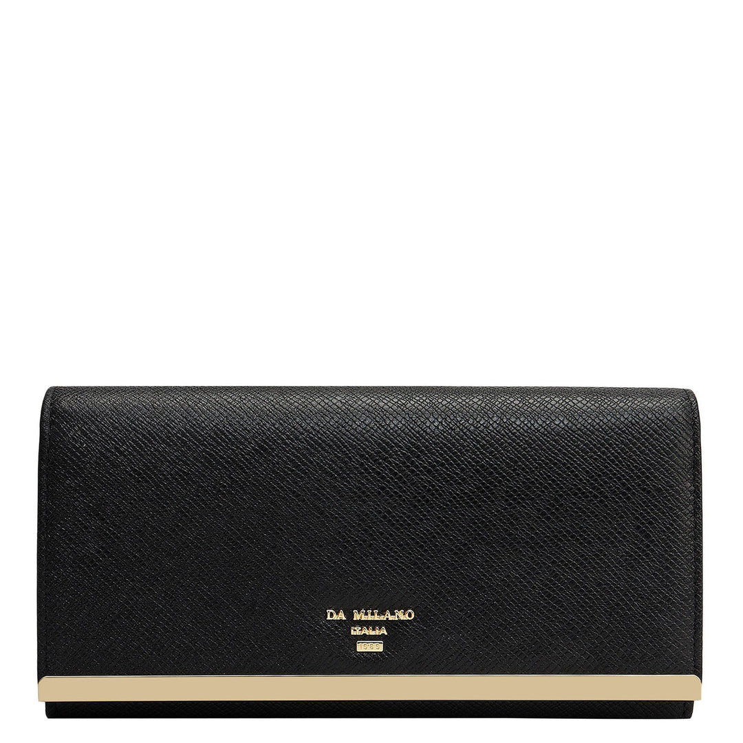 Franzy Leather Ladies Wallet - Black