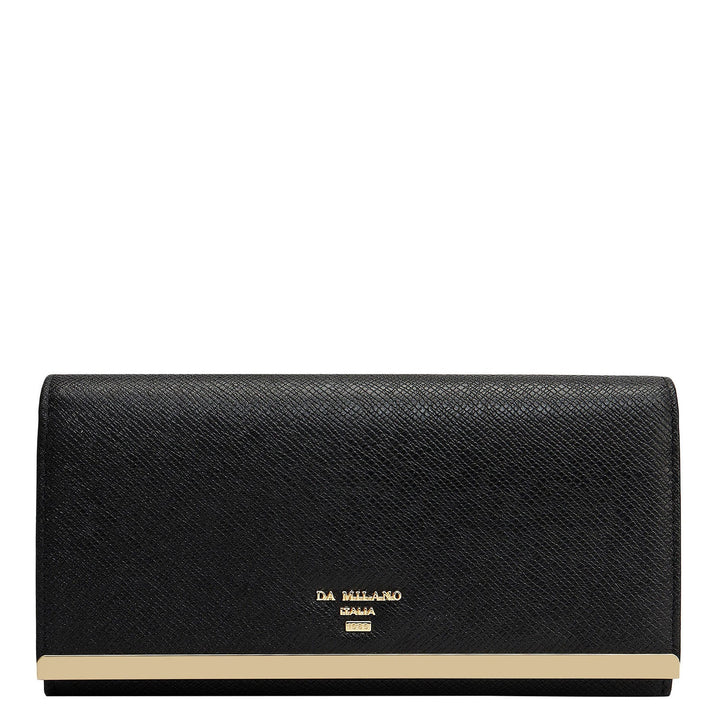 Franzy Leather Ladies Wallet - Black