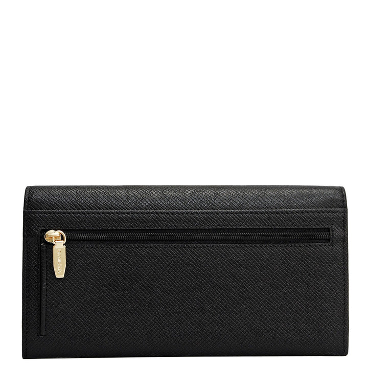 Franzy Leather Ladies Wallet - Black