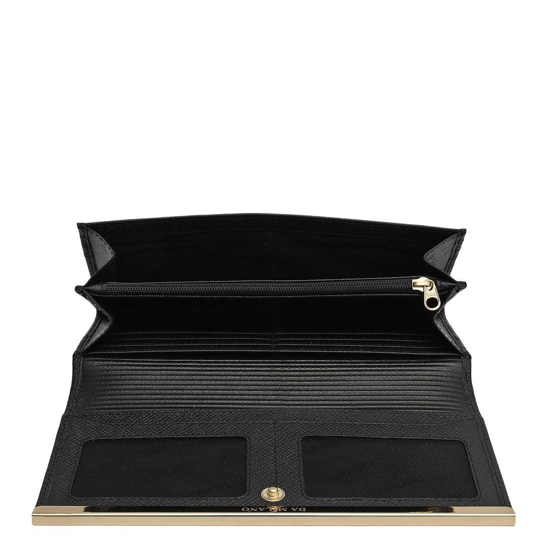 Franzy Leather Ladies Wallet - Black