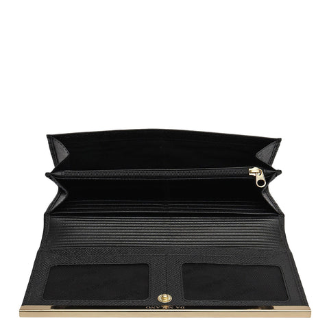 Franzy Leather Ladies Wallet - Black