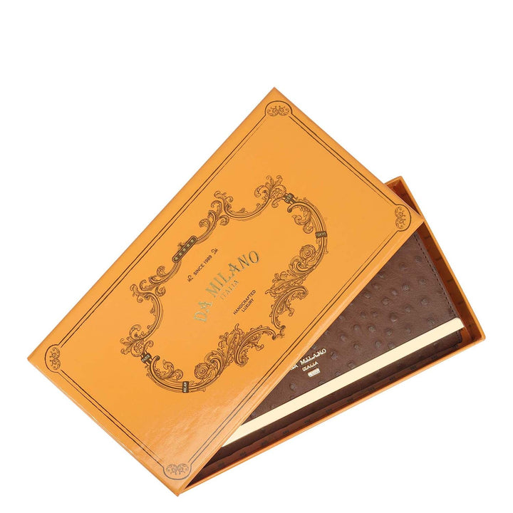 Ostrich Leather Ladies Wallet - Mocha