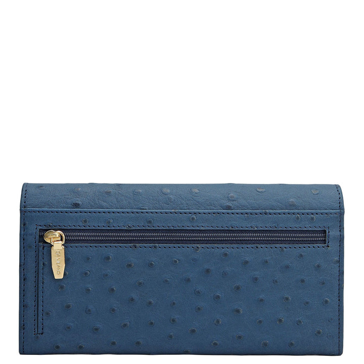 Ostrich Leather Ladies Wallet - Twilight