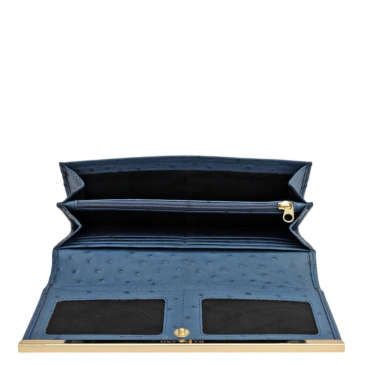 Ostrich Leather Ladies Wallet - Twilight