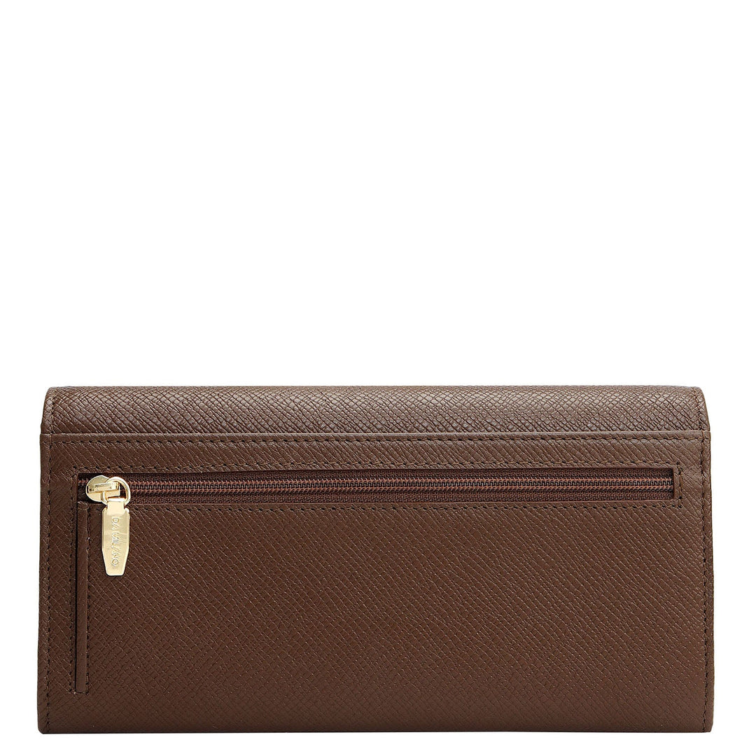 Franzy Leather Ladies Wallet - Walnut