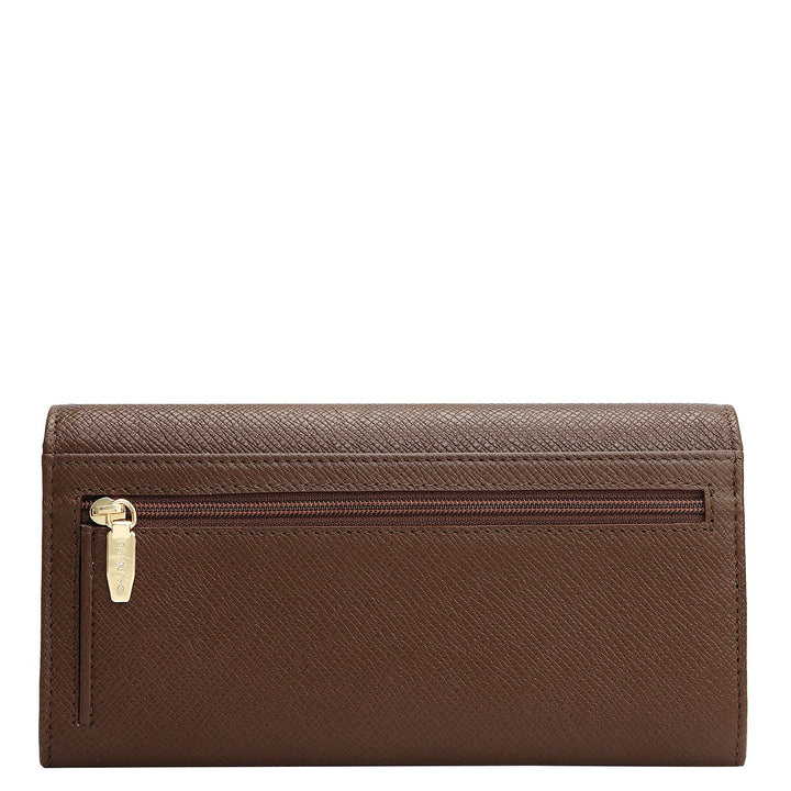 Franzy Leather Ladies Wallet - Walnut
