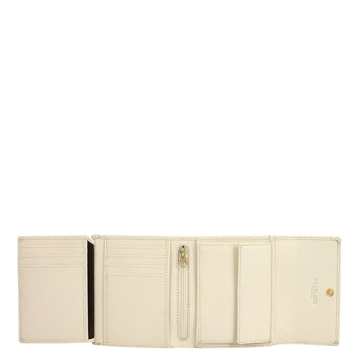 Croco Leather Ladies Wallet - Marshmallow
