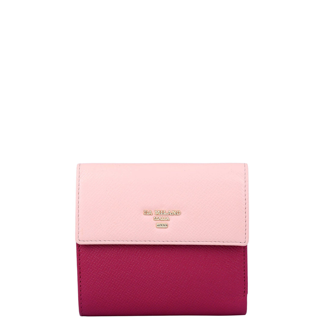 Franzy Leather Ladies Wallet - Plumberry & Peach