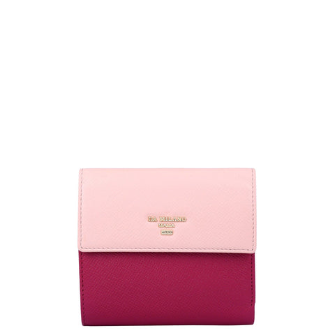 Franzy Leather Ladies Wallet - Plumberry & Peach