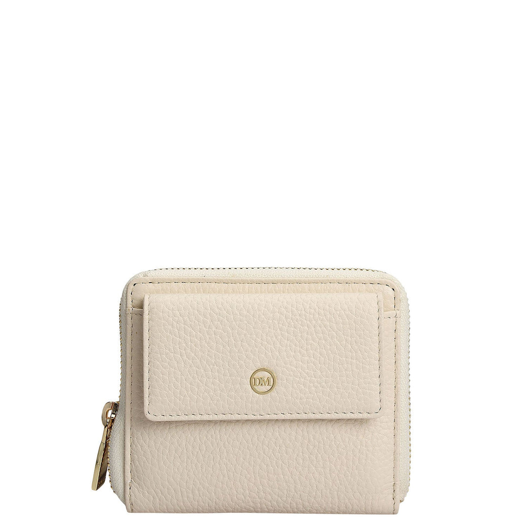 Wax Leather Ladies Wallet - Marshmallow