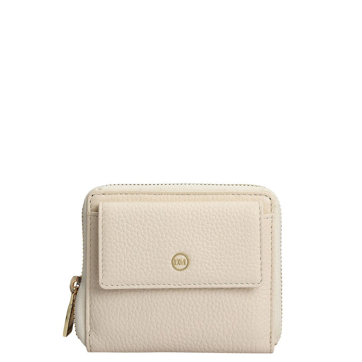 Wax Leather Ladies Wallet - Marshmallow