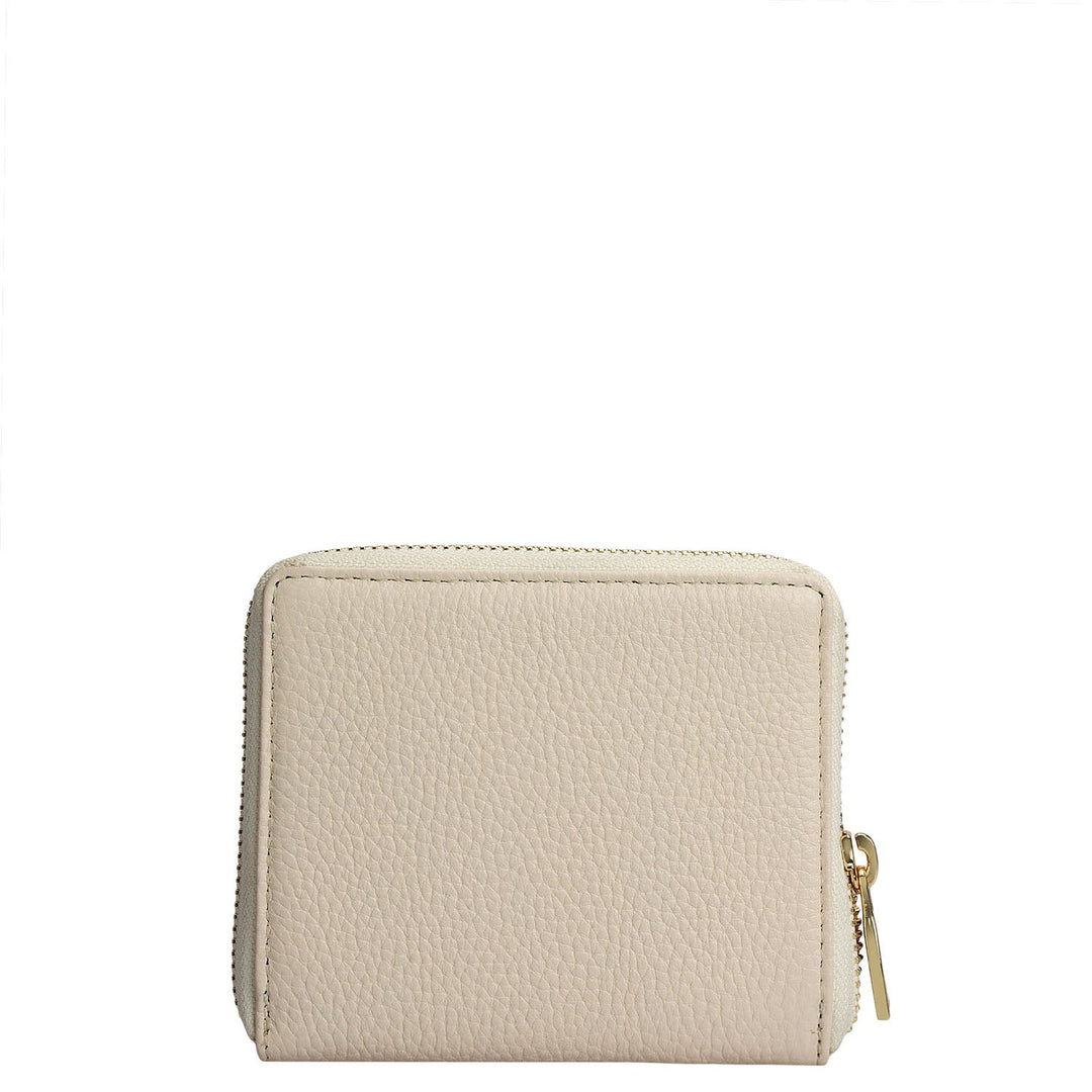 Wax Leather Ladies Wallet - Marshmallow