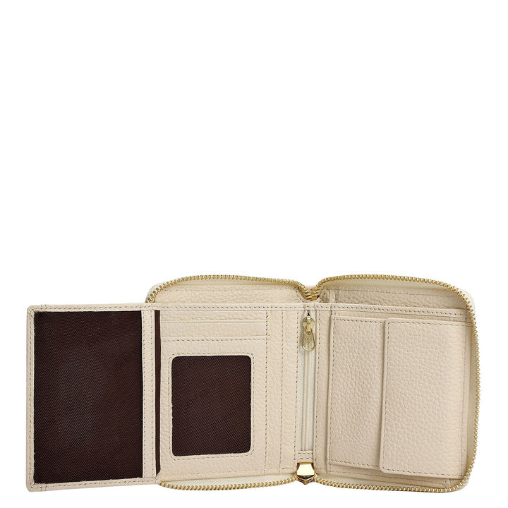 Wax Leather Ladies Wallet - Marshmallow