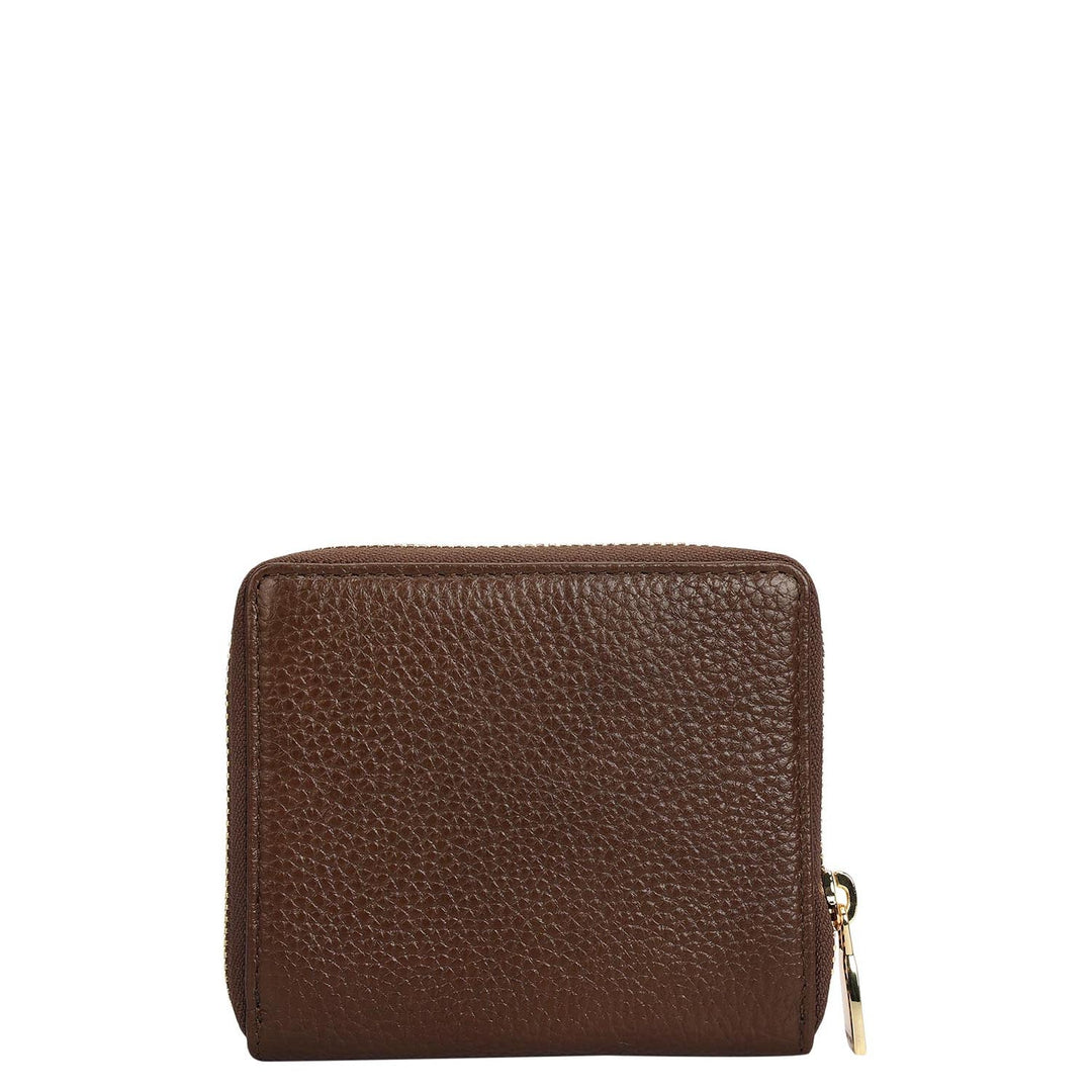 Wax Leather Ladies Wallet - Mocha